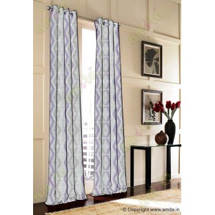 Purple Brown Quilt Diamond Finish Polycotton Main Curtain-Designs