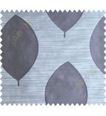 Purple Beige Brown Banyan Leaf Polycotton Main Curtain-Designs