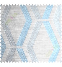 Blue Brown Quilt Diamond Finish Polycotton Main Curtain-Designs