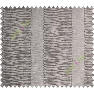 Black Brown Vertical Spiral Stripes Polycotton Main Curtain-Designs