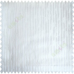 Pure White Vertical Natural Wooden Stripes Polycotton Main Curtain-Designs