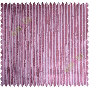 Pink Beige Vertical Natural Wooden Stripes Polycotton Main Curtain-Designs
