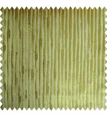 Yellow Green Vertical Natural Wooden Stripes Polycotton Main Curtain-Designs