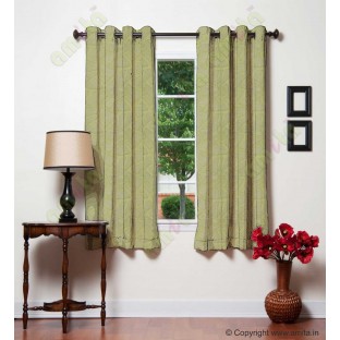 Yellow Green Abstract Polycotton Main Curtain-Designs