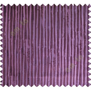 Dark Purple Vertical Natural Wooden Stripes Polycotton Main Curtain-Designs