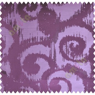 Dark Purple Motif Polycotton Main Curtain-Designs