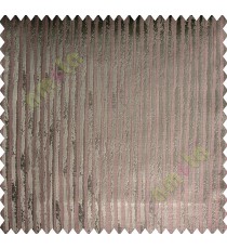 Brown Vertical Natural Wooden Stripes Polycotton Main Curtain-Designs