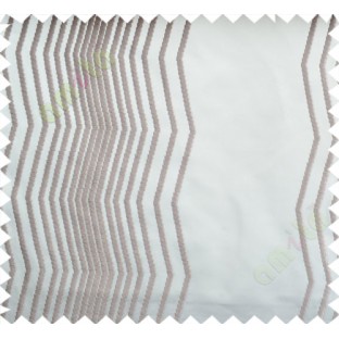 White Beige Vertical Zigzag Stripes Main Curtain-Designs