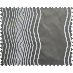 Dark Grey Light Grey Vertical Zigzag Stripes Main Curtain-Designs