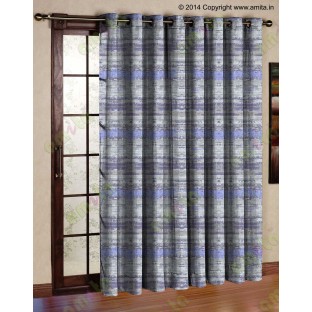 Blue Grey Black Horizontal Texture Colours Main Curtain-Designs