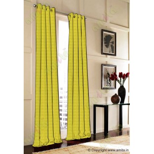 Yellow Black Big Floral Design Linen Main Curtain-Designs