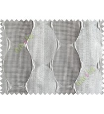 Grey Silver Geometric Design Poly Main Curtain-Designs