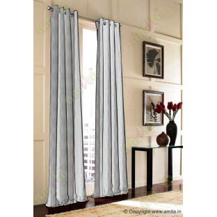 Black Silver Brown Wide Vertical Stripes Poly Main Curtain-Designs