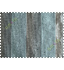 Blue Black Grey Wide Vertical Stripes Poly Main Curtain-Designs