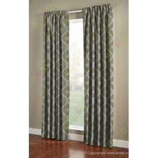 Green grey brown colour contemporary circle fench design poly main curtain designs