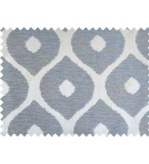 Aqua blue brown grey colour contemporary circle fench design poly main curtain designs