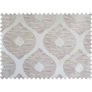 Purple brown beige colour contemporary circle fench design poly main curtain designs