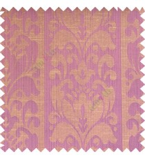 Light purple beige grey color traditional designs floral damask texture polyester texture wide vertical stripes background with thin lines main curtain