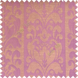 Light purple beige grey color traditional designs floral damask texture polyester texture wide vertical stripes background with thin lines main curtain