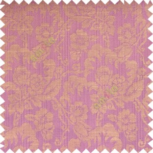 Light purple beige grey color beautiful flower leaves hanging floral designs flower buds elegant look vertical lines polyester background main curtain