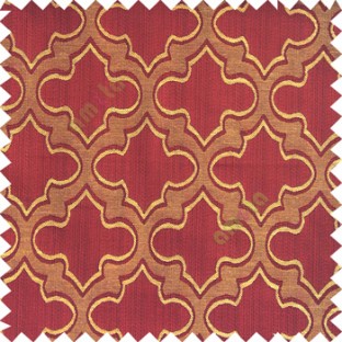 Maroon beige black color traditional moroccan pattern texture borders on design polyester background main curtain