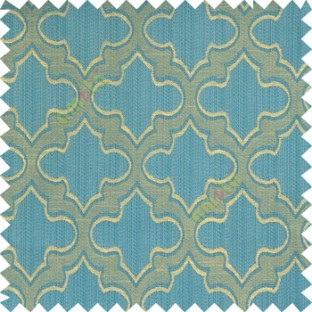 Blue beige grey color traditional moroccan pattern texture borders on design polyester background main curtain