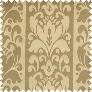 Light copper brown grey color traditional designs floral damask texture polyester texture wide vertical stripes background with thin lines main curtain