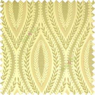 Light green cream color traditional reverse dots pattern floral leaves border crossing straight lines polyester texture base fabric main curtain