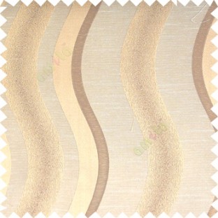 Beige cream light brown color vertical flowing bold stripes texture base fabric horizontal short mark polyester background main curtain