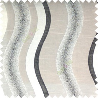 Black cream color vertical flowing bold stripes texture base fabric horizontal short mark polyester background main curtain