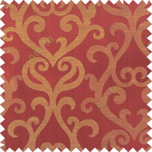 Maroon black beige color traditional big simple damask patterns vertical thin stripes texture base fabric polyester main curtain