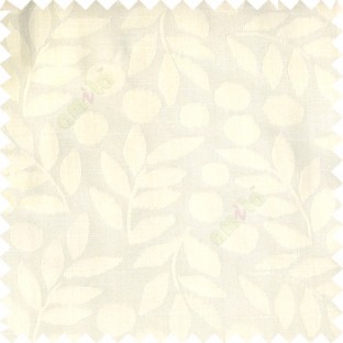 Beige color beautiful floral twigs circles texture leaves pattern vertical stripes horizontal lines main curtain