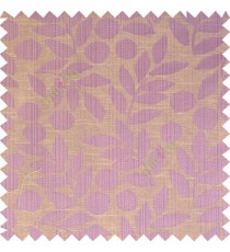 Purple beige cream color beautiful floral twigs circles texture leaves pattern vertical stripes horizontal lines main curtain