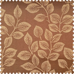 Chocolate Brown Gold Color Natural Leaf Texture Finished Surface