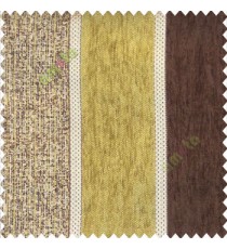 Green brown gold color bold vertical stripes texture finished chenille soft and rough touch jute weaving embossed soft lines poly sofa fabric