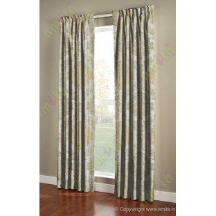 Beige gold white color seamless big damask pattern poly main curtain - 104425