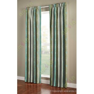 Green blue beige colour vertical texture colour paint with horizontal pencil stripes poly main curtains design - 104449