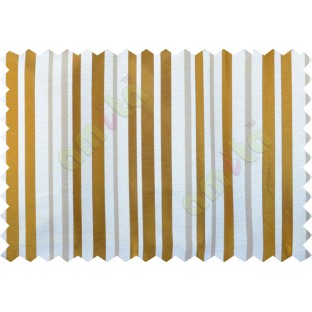 Gold Brown Beige Shiny Candy Stripes Poly Fabric Main Curtain-Designs