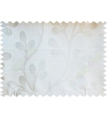 Silver cream flower buds poly fabric main curtain designs