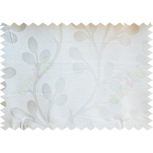 Silver cream flower buds poly fabric main curtain designs