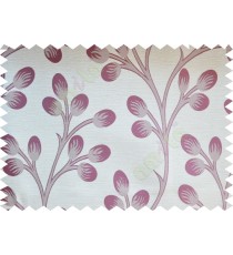 Purple beige flower buds poly fabric main curtain designs