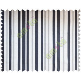 Black white beige shiny candy stripes poly fabric main curtain designs