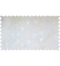 Silver beige flower buds poly fabric main curtain designs