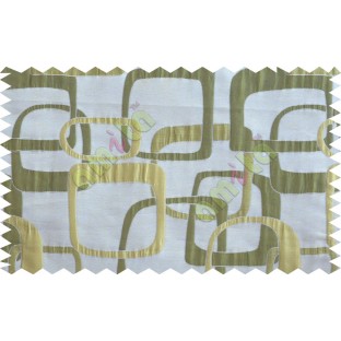 Green gold white color retro square pattern with thick fabric poly main curtains design - 104531