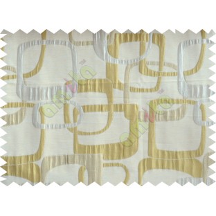 Gold beige silver color retro square pattern with thick fabric poly main curtains design - 104541