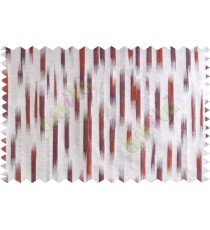 Maroon beige purple color semi vertical stripes poly main curtains design - 104548