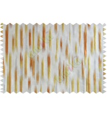 Orange beige gold color semi vertical stripes poly main curtains design - 104567