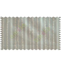 Brown Vertical Stripes Poly Fabric Main Curtain-Designs