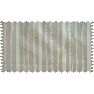 Brown Vertical Stripes Poly Fabric Main Curtain-Designs