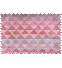 Pink Blue Red Geometric Triangle Design Poly Fabric Main Curtain-Designs